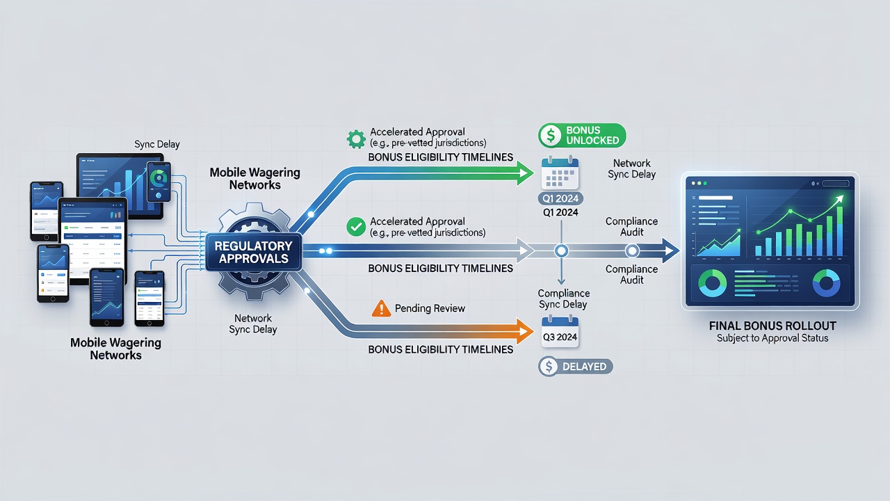 Mobile app screenshots displaying staggered bonus availability across different regulatory regions